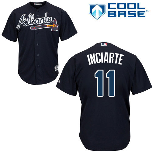 Braves #11 Ender Inciarte Navy Blue Cool Base Stitched Youth MLB Jersey